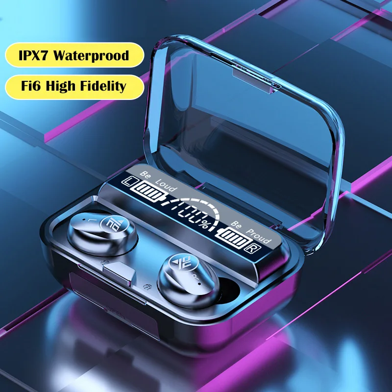 Bluetooth 5.1 Wireless Headset IPX 7 Waterproof TWS 9D Noise Reduction Bluetooth Earphone With Microphone 2000mAh Charging Box
Bluetooth 5.1 Wireless Headset IPX 7 Waterproof TWS 9D Noise Reduction Bluetooth Earphone With Microphone 2000mAh Charging Box