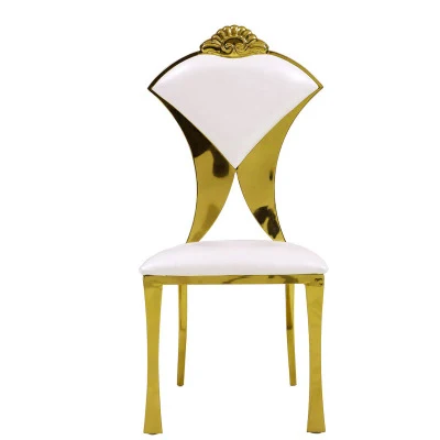 Luxury dinning dining gold chair high back white wedding banquet industrial promotion chair home furniture pu leather
Luxury dinning dining gold chair high back white wedding banquet industrial promotion chair home furniture pu leather
