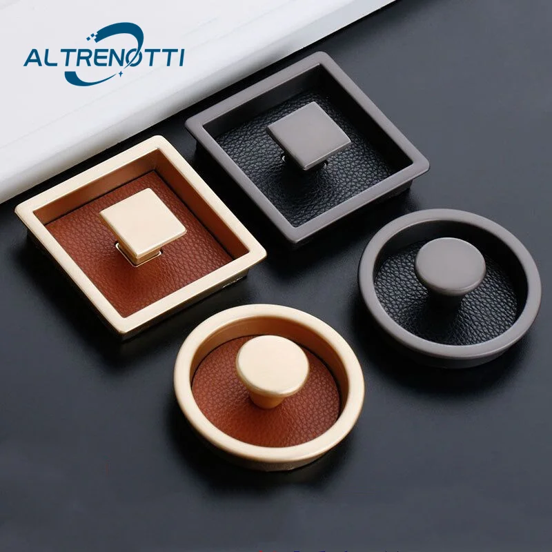 Handle Furniture Cabinet Embedded Creative Zinc Alloy Leather Drawer Wardrobe Door Pull Cupboard Kitchen Knob Metal Hardware
Handle Furniture Cabinet Embedded Creative Zinc Alloy Leather Drawer Wardrobe Door Pull Cupboard Kitchen Knob Metal Hardware