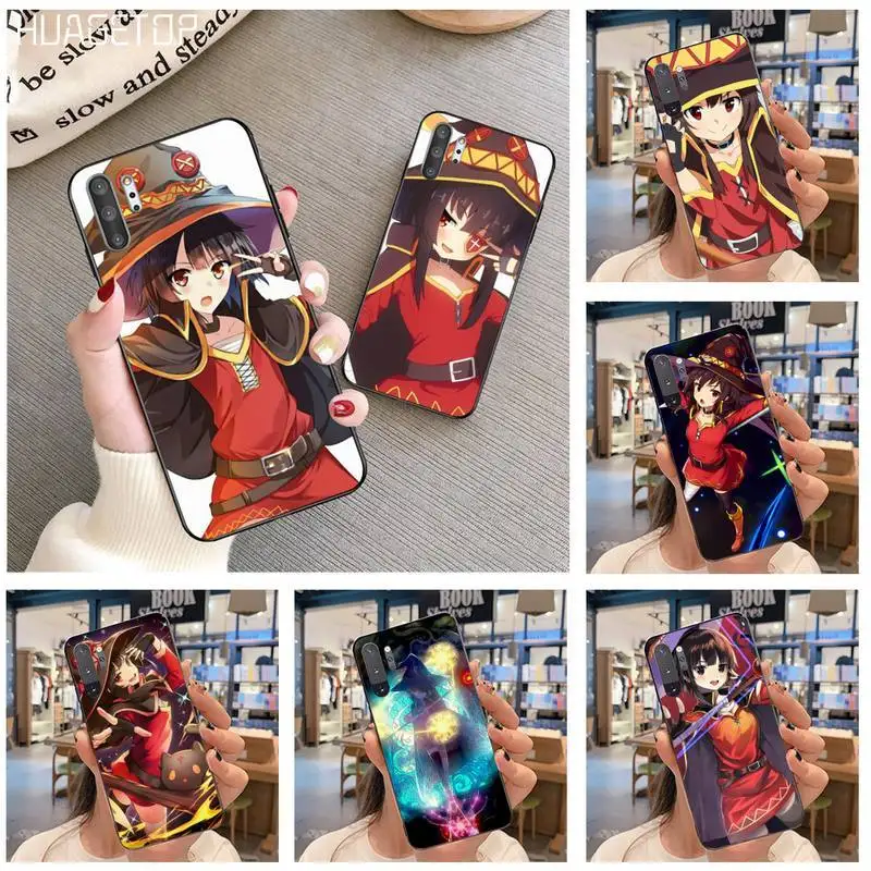 

HUAGETOP KonoSuba Megumin Kono Unique Phone Cover For Samsung Galaxy Note20 ultra 7 8 9 10 Plus lite J7 J8 Plus 2018 Prime