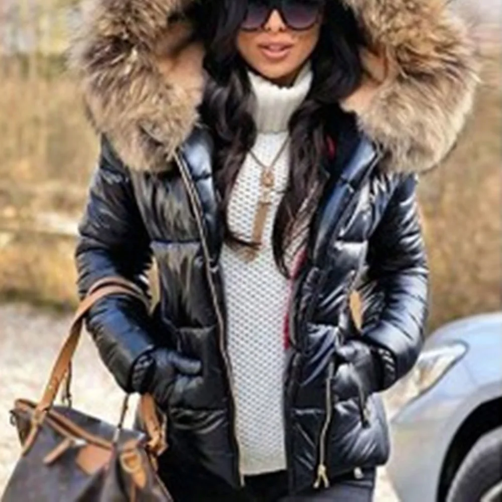 Fashion Cotton Padded Jacket Women Winter Parkas Coat Thick Winter Jackets Womens Black Faux Fur Outwear Silm Female Overcoats
Fashion Cotton Padded Jacket Women Winter Parkas Coat Thick Winter Jackets Womens Black Faux Fur Outwear Silm Female Overcoats