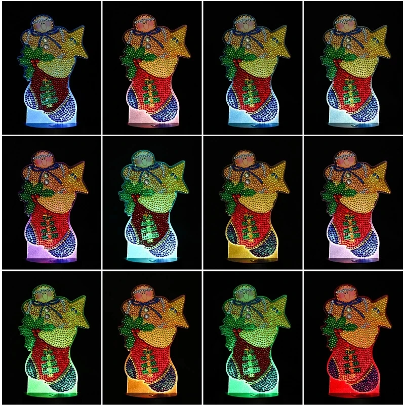 Christmas decoration table lamp DIY diamond painting night light special-shaped diamond Christmas socks festival modeling lamp
Christmas decoration table lamp DIY diamond painting night light special-shaped diamond Christmas socks festival modeling lamp