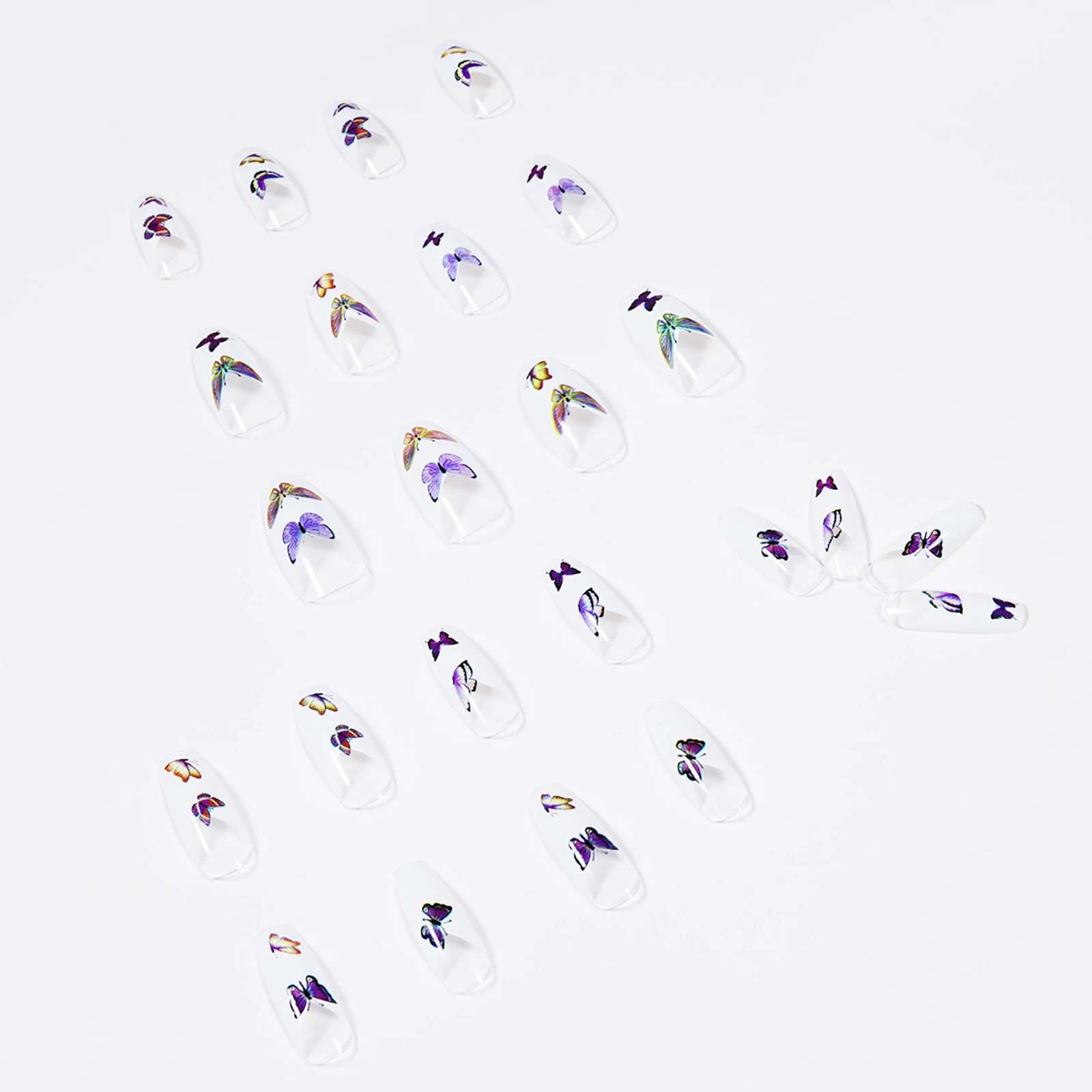 24pcs Colorful Butterfly Wear Long Paragraph Fashion Manicure Patch False Nails Save Time Wearable Nail Patch SANA889
24pcs Colorful Butterfly Wear Long Paragraph Fashion Manicure Patch False Nails Save Time Wearable Nail Patch SANA889