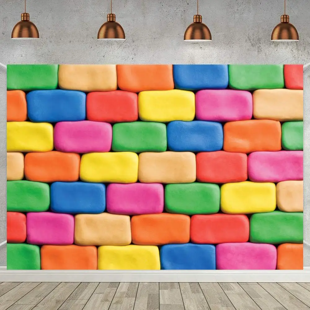 Colorful Plasticine Brick Wall Photo Background Newborn Baby Shower Kids Portrait Birthday Party Backdrop Children Bedroom Decor
Colorful Plasticine Brick Wall Photo Background Newborn Baby Shower Kids Portrait Birthday Party Backdrop Children Bedroom Decor