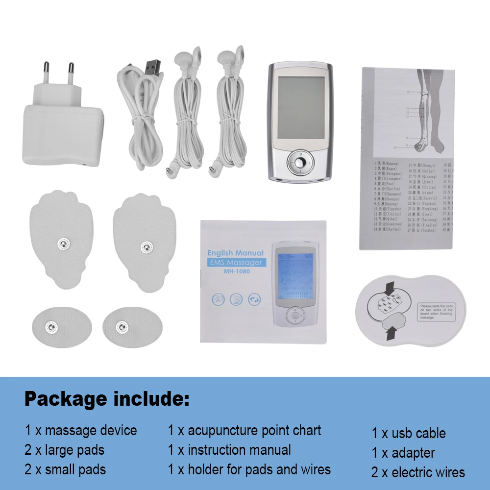 8/16 Mode Tens EMS Machine Unit USB and Plug Pain Relief Therapy Pulse Massage Muscle Stimulation with 4 Electrode Pads Electroe
8/16 Mode Tens EMS Machine Unit USB and Plug Pain Relief Therapy Pulse Massage Muscle Stimulation with 4 Electrode Pads Electroe