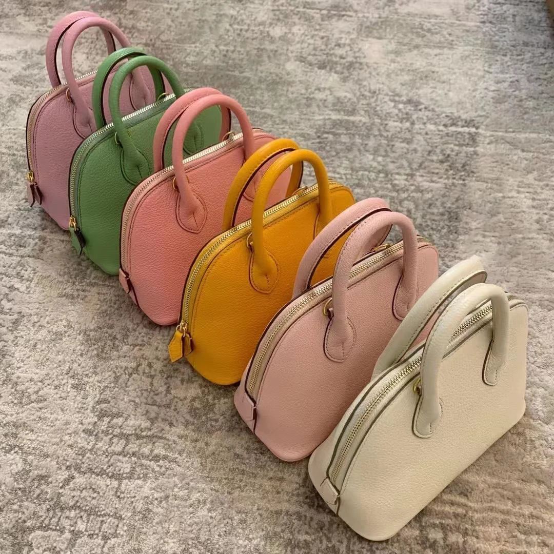 Sheepskin mini shell bag pink handbag women messenger bag luxury bag