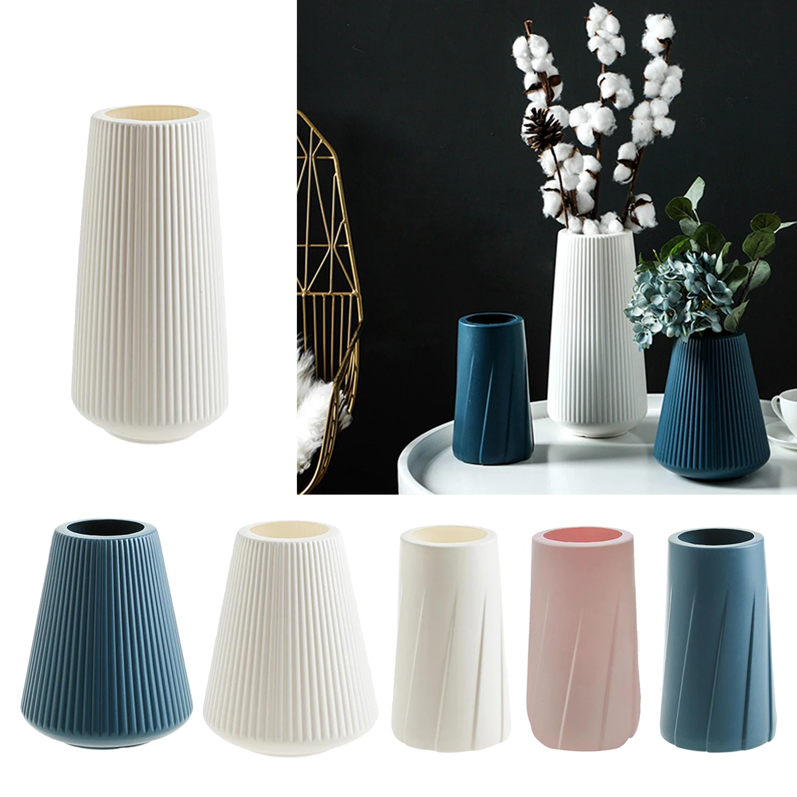 Flower Vase Decoration Plastic Flower Pot Houswarming Plastic Flower Vase Dry Flower Arragenment Pot Tabletop Plant Container
Flower Vase Decoration Plastic Flower Pot Houswarming Plastic Flower Vase Dry Flower Arragenment Pot Tabletop Plant Container