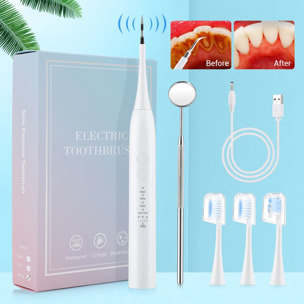 Electric Dental Calculus Scaler Oral Teeth Tartar Remover Plaque Stains Cleaner Removal Teeth Whitening Portable USB Charging
Electric Dental Calculus Scaler Oral Teeth Tartar Remover Plaque Stains Cleaner Removal Teeth Whitening Portable USB Charging