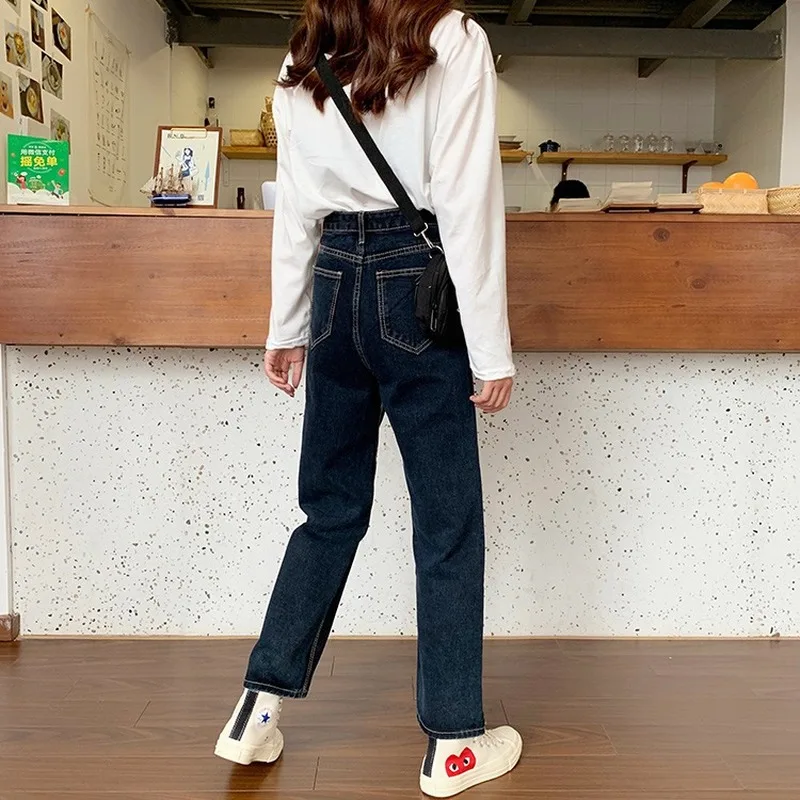 Jeans Woman High Waist Vintage Straight Full Length Slim Korean Fashion Autumn Trousers for Womens Boyfriend Casual Streetwear
Jeans Woman High Waist Vintage Straight Full Length Slim Korean Fashion Autumn Trousers for Womens Boyfriend Casual Streetwear