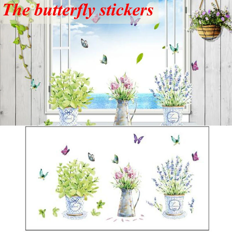 DIY wall stickers home Door Sticker decor potted flower pot butterfly kitchen window glass bathroom decals waterproof Sticker
DIY wall stickers home Door Sticker decor potted flower pot butterfly kitchen window glass bathroom decals waterproof Sticker