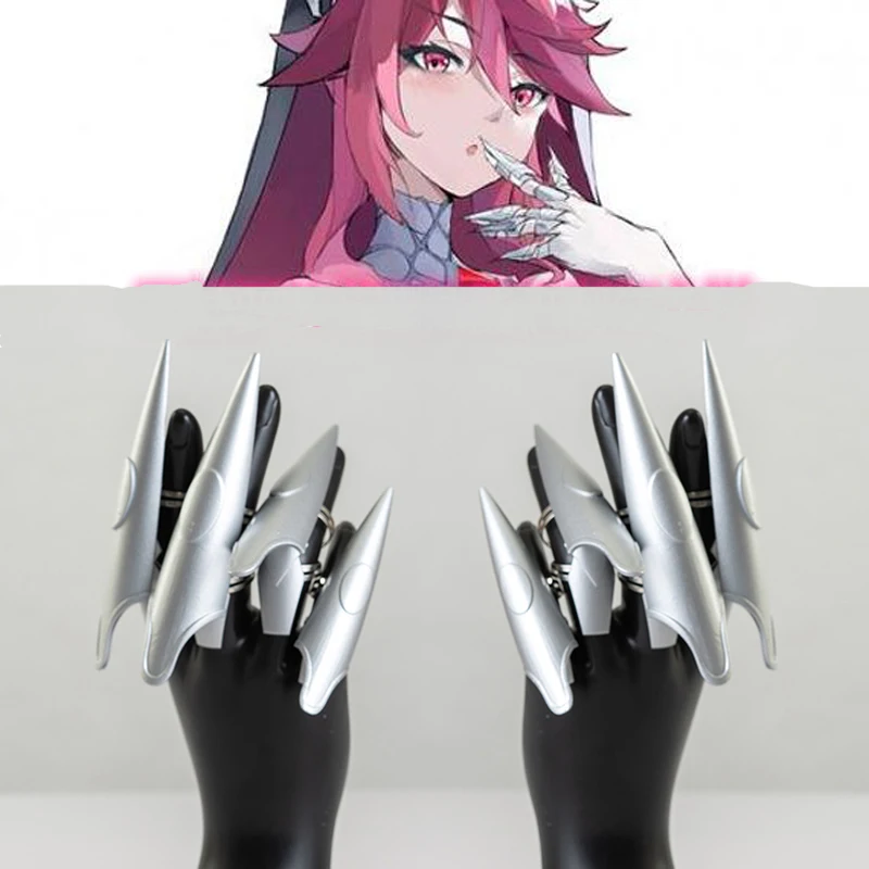 Game Genshin Impact Rosaria Cosplay Unisex Fingers Claws Silver Fake Nail Halloween Party Costume Accessories Props Fashion Gift
Game Genshin Impact Rosaria Cosplay Unisex Fingers Claws Silver Fake Nail Halloween Party Costume Accessories Props Fashion Gift