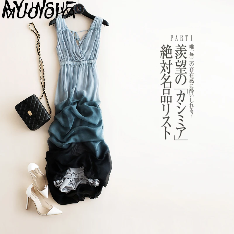 Summer 100% Real Silk Dress Women Maxi Vestidos Korean Long Sexy VNeck Dresses Woman Vintage Pink Boho Beach Party Dress
Summer 100% Real Silk Dress Women Maxi Vestidos Korean Long Sexy VNeck Dresses Woman Vintage Pink Boho Beach Party Dress