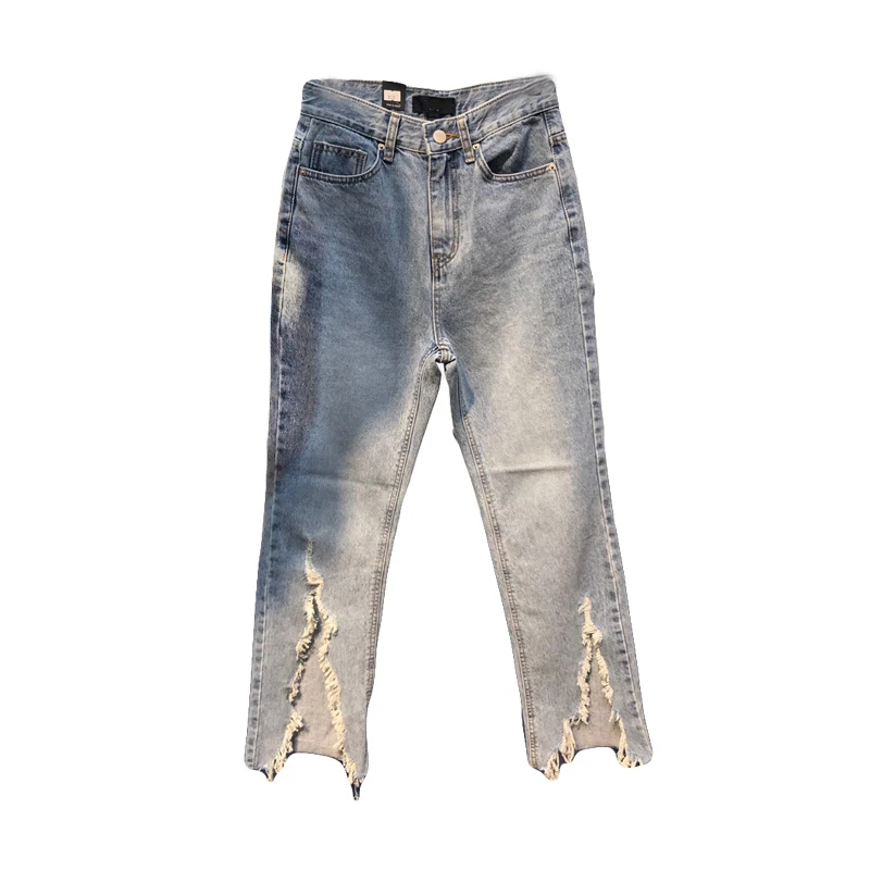 South Korea East Gate autumn / winter 2020 new personalized edging split split pair jeans women slim
South Korea East Gate autumn / winter 2020 new personalized edging split split pair jeans women slim