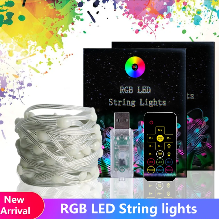 5/10M String PVC Wire LED Christmas Light Ourdoor Remote Fairy Lights USB Powered Garland Lights For Party Home Wedding Decor
5/10M String PVC Wire LED Christmas Light Ourdoor Remote Fairy Lights USB Powered Garland Lights For Party Home Wedding Decor