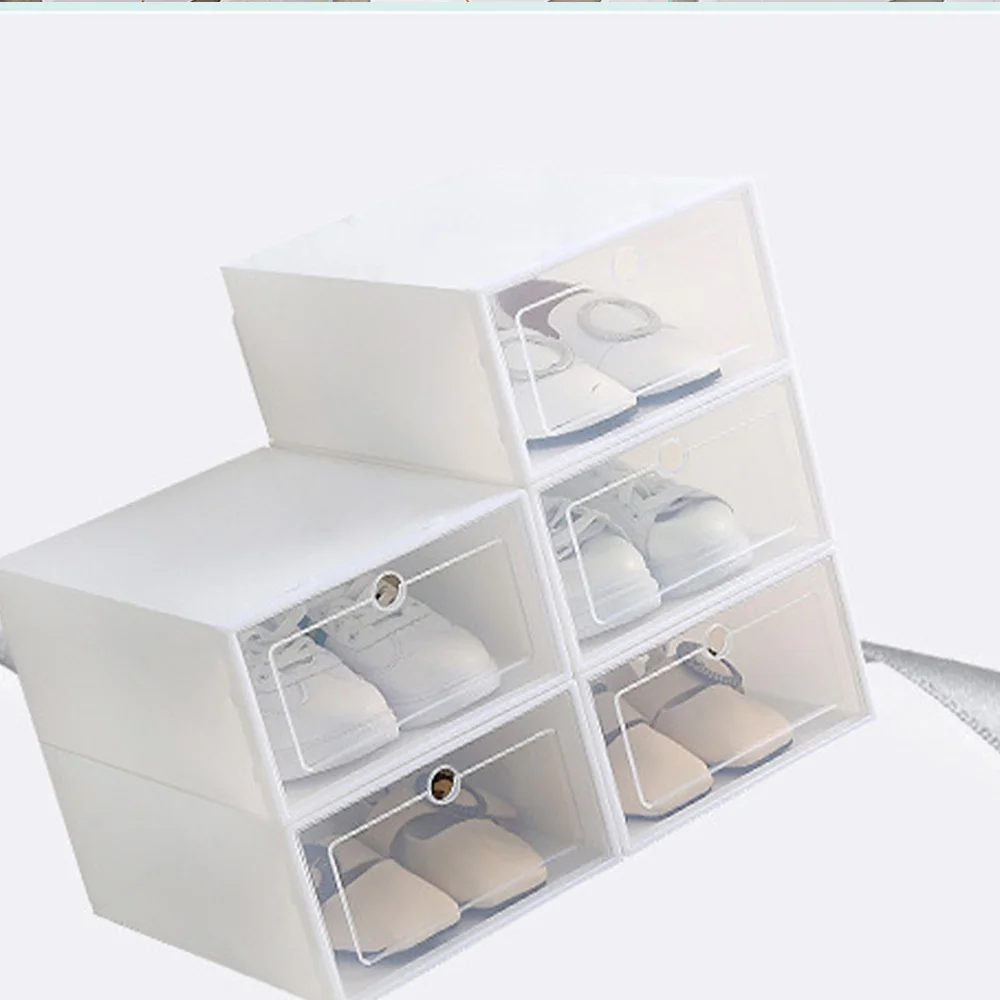 12PCS Thicken Shoes Box Transparent Stackable Shoes Storage Box Shoe Container - Size (White)
12PCS Thicken Shoes Box Transparent Stackable Shoes Storage Box Shoe Container - Size (White)