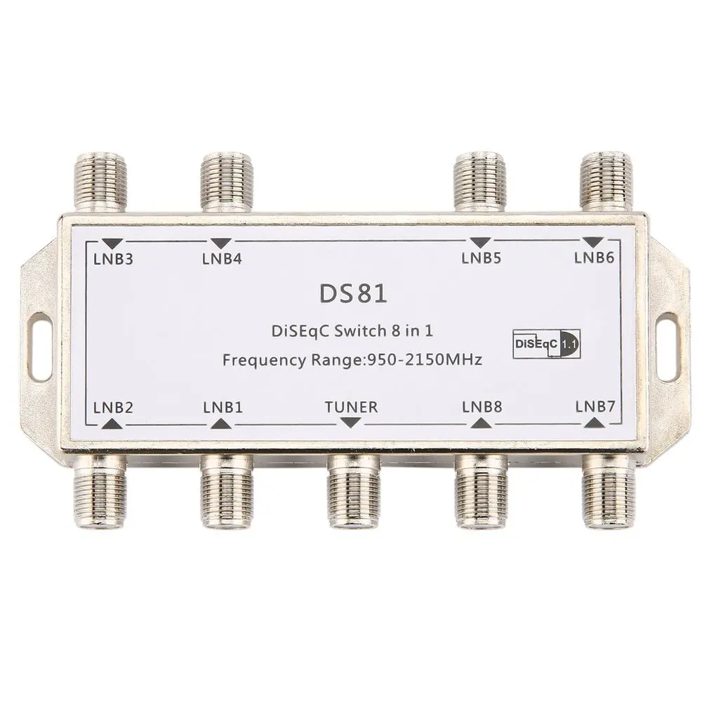 2021 New DS81 8 In 1 Satellite Signal DiSEqC Switch LNB Receiver Multiswitch Heavy Duty Zinc Die-cast Chrome Treated
2021 New DS81 8 In 1 Satellite Signal DiSEqC Switch LNB Receiver Multiswitch Heavy Duty Zinc Die-cast Chrome Treated