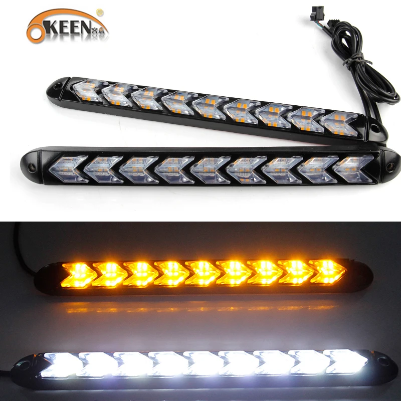 Universal Car Led DRL Daytime Running Light Sillicone Shell Flowing Waterproof LED Daylight Yellow Turn Signal Headlamp
Universal Car Led DRL Daytime Running Light Sillicone Shell Flowing Waterproof LED Daylight Yellow Turn Signal Headlamp