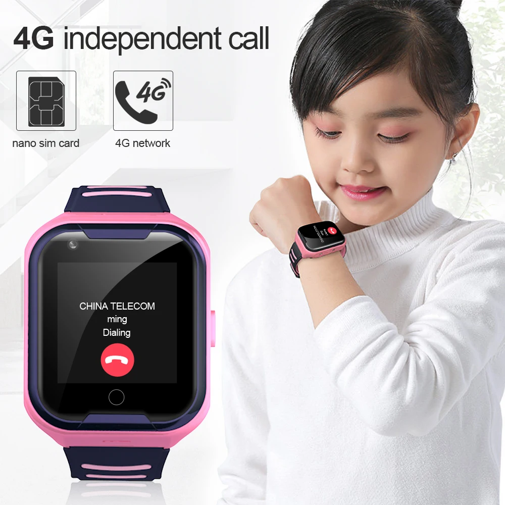 Детские умные часы SOS 4G SIM-карта GPS Wi-Fi функция отслеживания местоположения