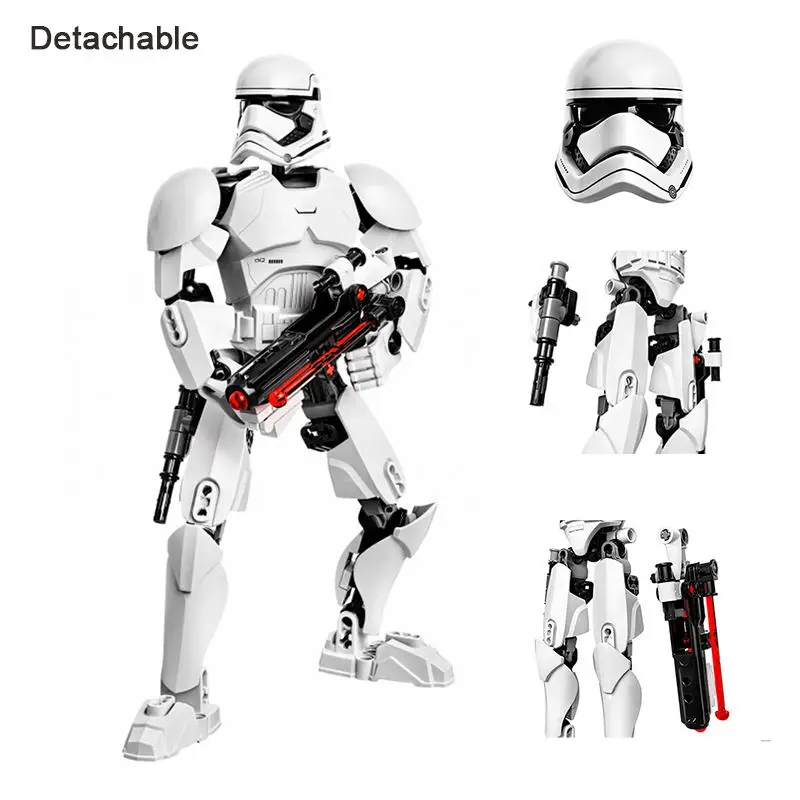 

Star Wars Buildable Figure Stormtrooper Darth Vader Kylo Ren Chewbacca Boba Jango Fett General Grievou Action Figure Toy For Kid