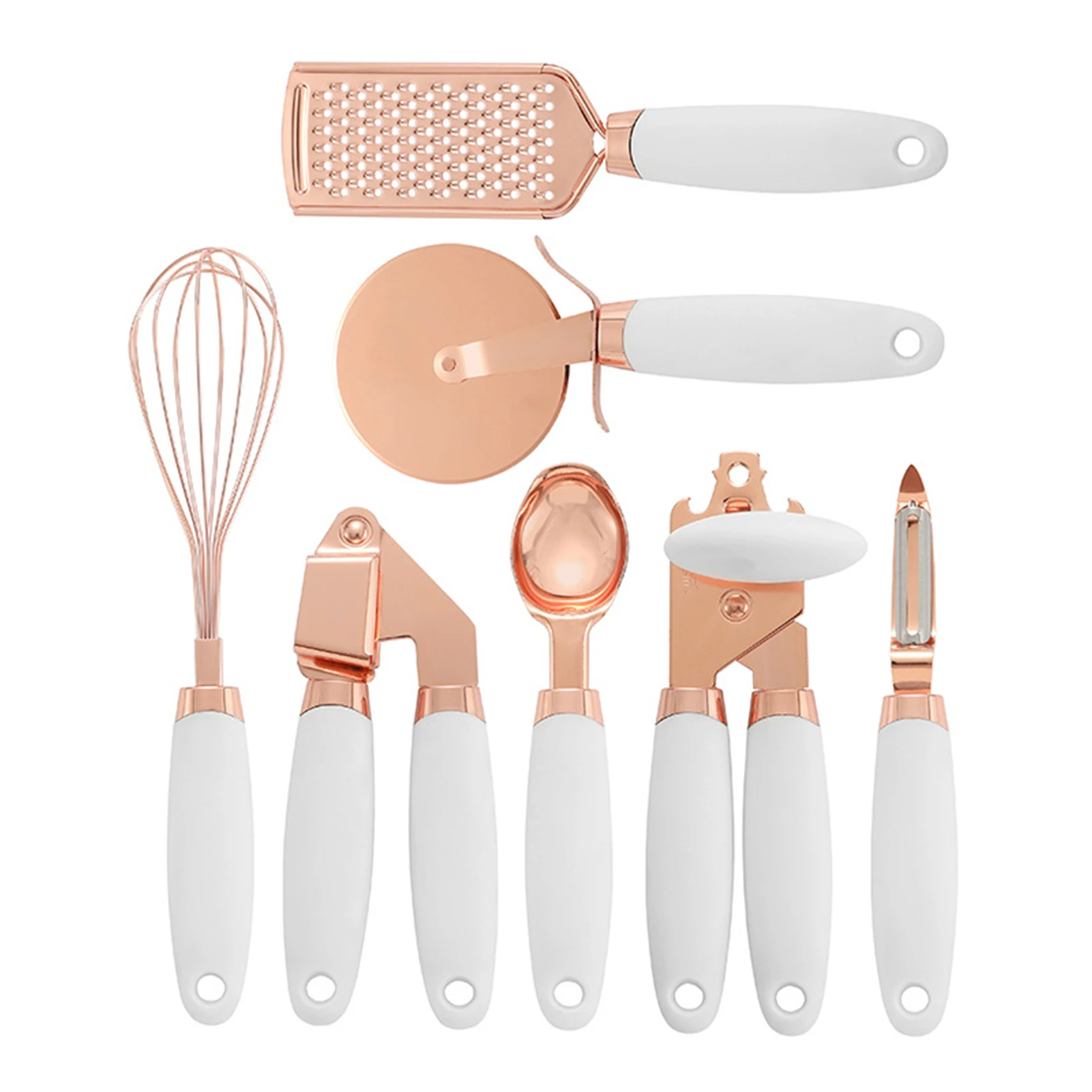 7pcs Eggs Beater Stainless Steel High End Kitchen Tool Set Cooking Peeler With Hole Spoon Temperature Resistance Pizza Cutter
7pcs Eggs Beater Stainless Steel High End Kitchen Tool Set Cooking Peeler With Hole Spoon Temperature Resistance Pizza Cutter