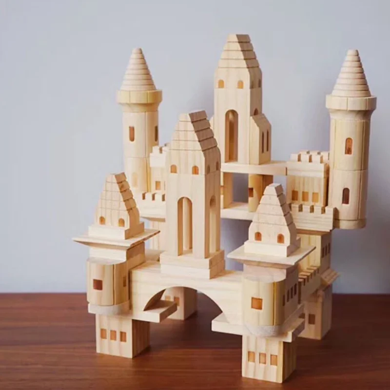 55pcs/set Big Wooden Castle Building Blocks Montessori Stacking For Children Construction Building Set
55pcs/set Big Wooden Castle Building Blocks Montessori Stacking For Children Construction Building Set