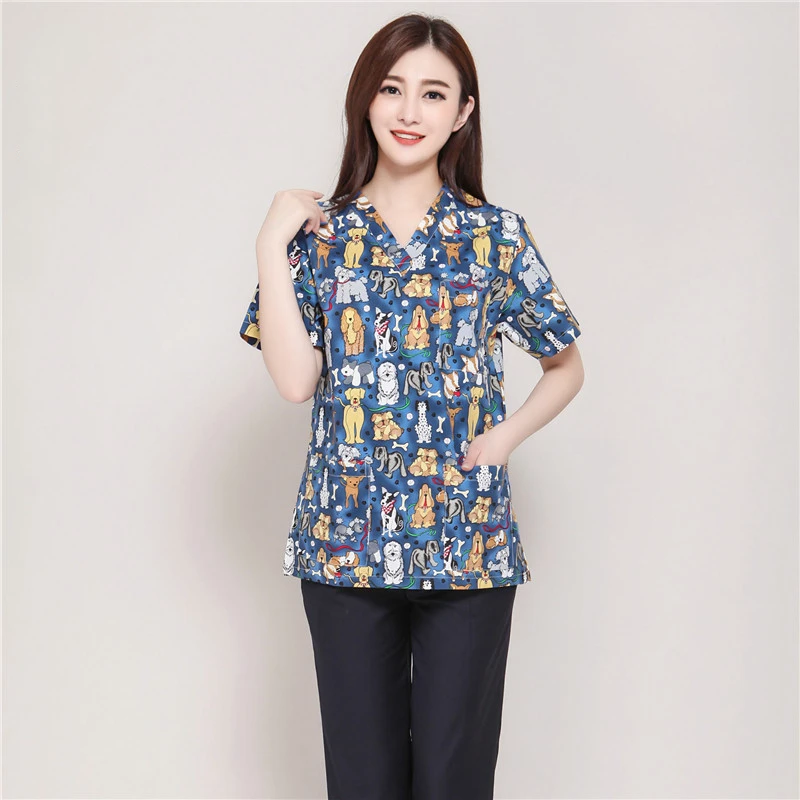2021 Summer Beautician Work Clothes Hand-washing Clothes Short Sleeve Gowns Men's And Women's Pet Accessories G0508
2021 Summer Beautician Work Clothes Hand-washing Clothes Short Sleeve Gowns Men's And Women's Pet Accessories G0508
