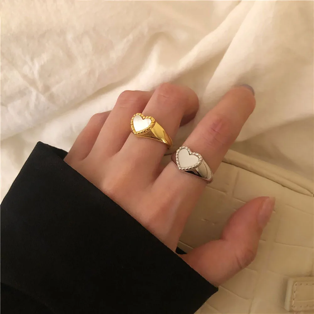 Coconal Elegant Love Heart Shaped Rings for Women Heart Shell Couple Ring Wedding Jewelry Fashion Ring Girlfriend Birthday Gift
Coconal Elegant Love Heart Shaped Rings for Women Heart Shell Couple Ring Wedding Jewelry Fashion Ring Girlfriend Birthday Gift