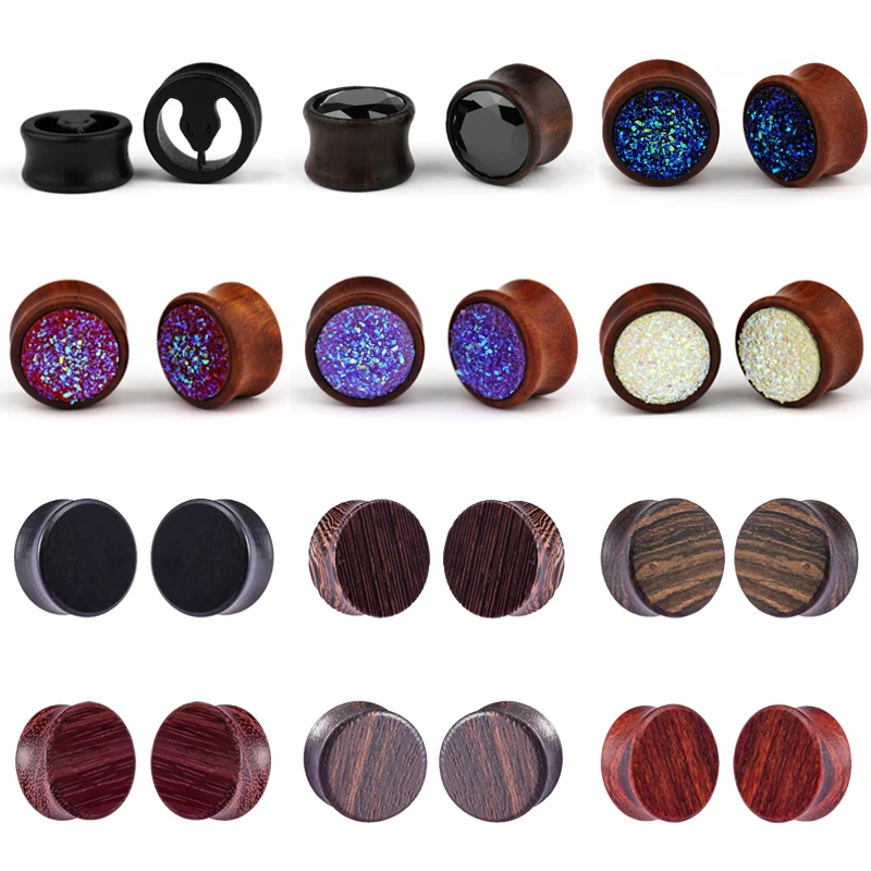 2pcs New Wood Ear Plugs and Tunnels Gauges Earrings for Women Men Flesh Expander Stretcher Double Flared Body Piercing Jewelry
2pcs New Wood Ear Plugs and Tunnels Gauges Earrings for Women Men Flesh Expander Stretcher Double Flared Body Piercing Jewelry