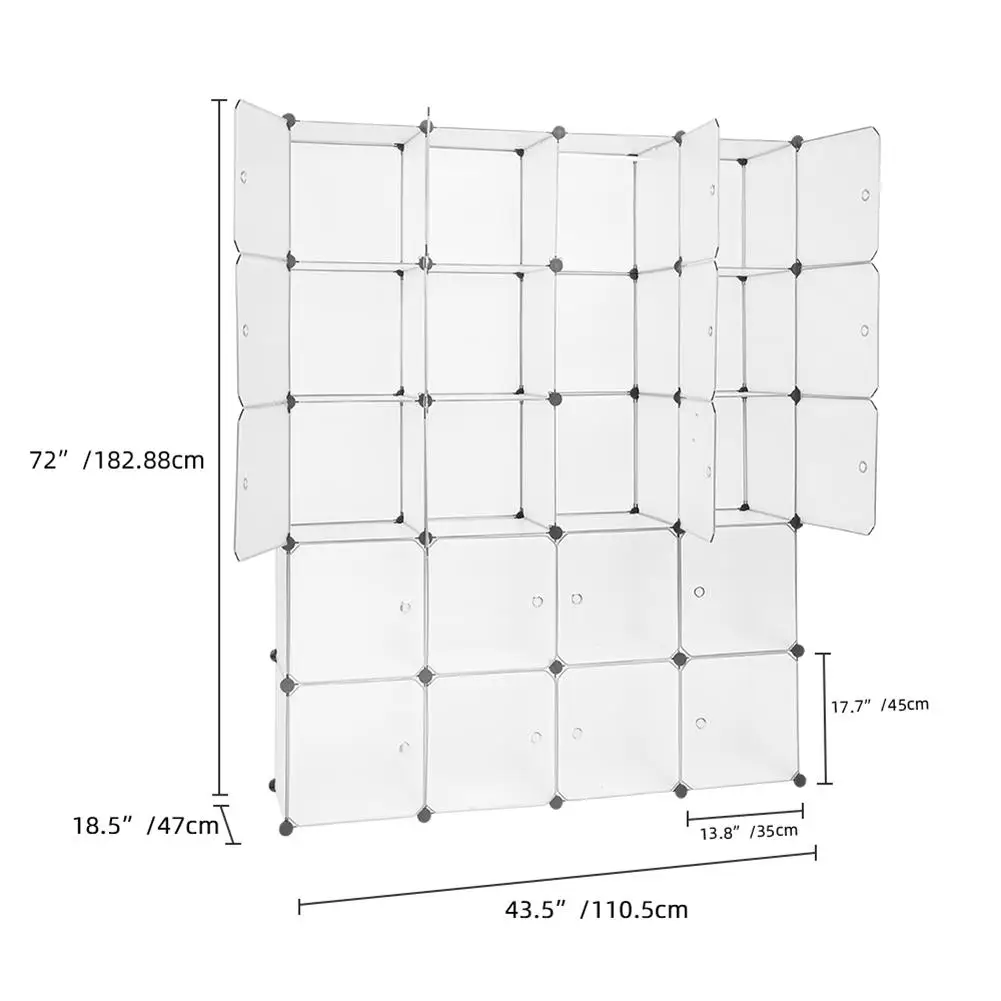20/16/9 Cube Modular Closet Organizer Plastic Cabinet, Wardrobe Cubby Shelving Storage Cubes Drawer Unit Modular Bookcase
20/16/9 Cube Modular Closet Organizer Plastic Cabinet, Wardrobe Cubby Shelving Storage Cubes Drawer Unit Modular Bookcase
