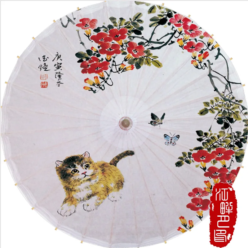 Morning glory Oil Paper Umbrella Naughty Cat under Fresh Flower Paper Parasol Animal Show Party Hanging Prop Paper Umbrella
Morning glory Oil Paper Umbrella Naughty Cat under Fresh Flower Paper Parasol Animal Show Party Hanging Prop Paper Umbrella