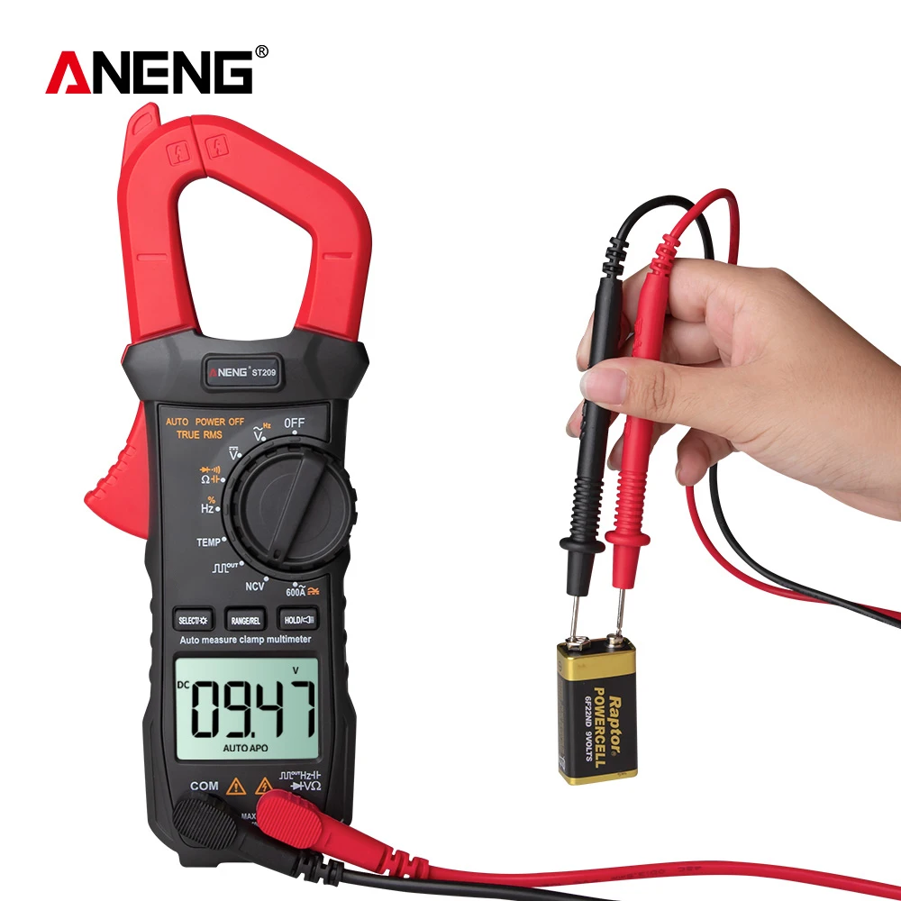 ANENG ST209 Digital Multimeter Clamp Meter 6000 Counts True RMS Amp DC/AC Current Clamp Testers Meters Voltmeter 400v Auto Range
ANENG ST209 Digital Multimeter Clamp Meter 6000 Counts True RMS Amp DC/AC Current Clamp Testers Meters Voltmeter 400v Auto Range