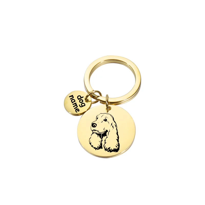 Cocker Spaniel Dog Funny Animal Pet Keychain Stainless Steel Laser Words Pendant Keyring Personalized Diy Jewelry Supplier
Cocker Spaniel Dog Funny Animal Pet Keychain Stainless Steel Laser Words Pendant Keyring Personalized Diy Jewelry Supplier