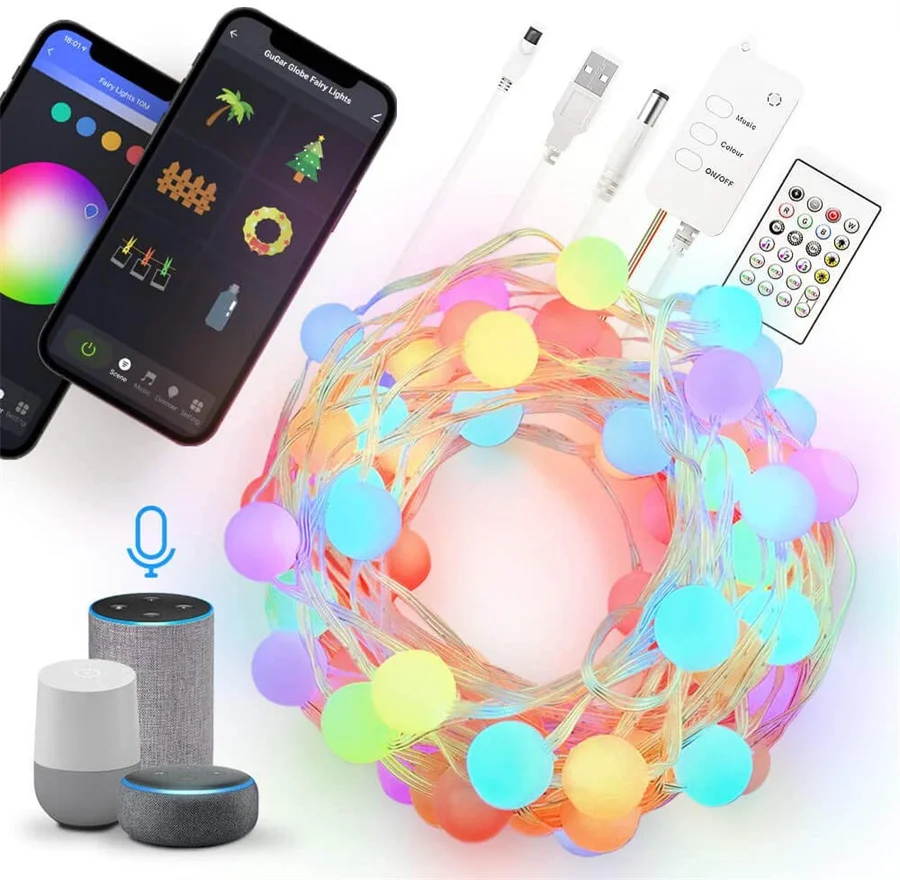 Рождественская уличная гирлянда с Bluetooth и Wi-Fi, сказосветильник светильник s RGB вечерние НКИ, гирлянда для свадьбы, сада, работы с Alexa и Google
Рождественская уличная гирлянда с Bluetooth и Wi-Fi, сказосветильник светильник s RGB вечерние НКИ, гирлянда для свадьбы, сада, работы с Alexa и Google
