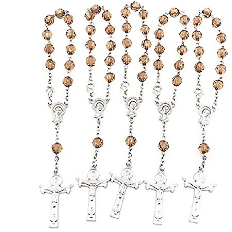 5pcs cross Rosary Bracelets Christening Baptism church wedding Confirmation First 1st Holy Communion baby shower decoration gift
5pcs cross Rosary Bracelets Christening Baptism church wedding Confirmation First 1st Holy Communion baby shower decoration gift