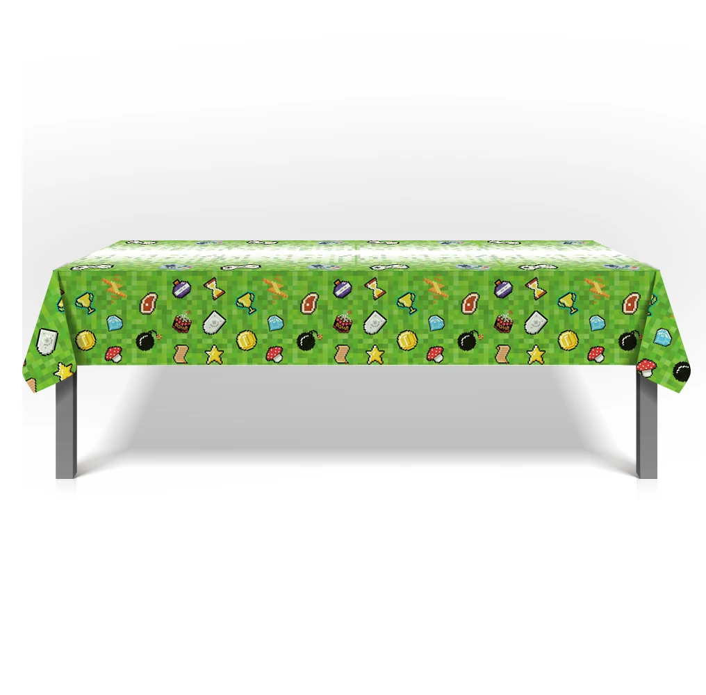 130*220cm Game Pixel Theme Tablecloth Game Fans TNT Baby Shower Birthday Party Disposable PE Party Tablecover
130*220cm Game Pixel Theme Tablecloth Game Fans TNT Baby Shower Birthday Party Disposable PE Party Tablecover
