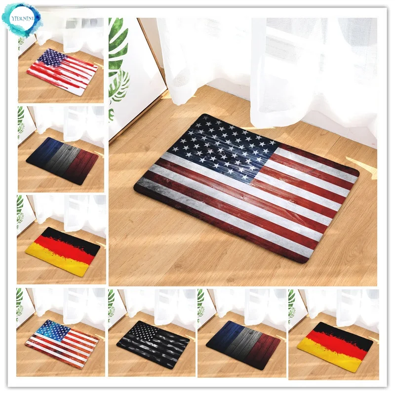 1 шт. в стиле ретро с принтом в виде флага современные моющиеся прямоугольные маты входная дверь Кухня ковер 40*60 см коврик для ванной 
1 шт. в стиле ретро с принтом в виде флага современные моющиеся прямоугольные маты входная дверь Кухня ковер 40*60 см коврик для ванной