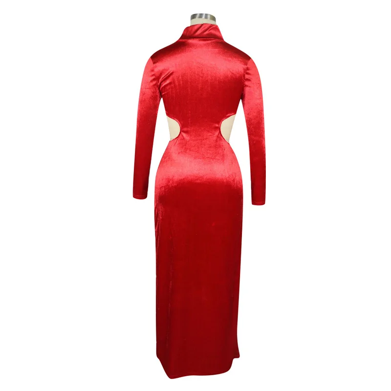 Waist Band Cut Out Sexy Velvet Dresses Women Black Turtleneck Long Sleeve Bandage Dress Autumn Red Cut Out Long Club Party Dress
Waist Band Cut Out Sexy Velvet Dresses Women Black Turtleneck Long Sleeve Bandage Dress Autumn Red Cut Out Long Club Party Dress