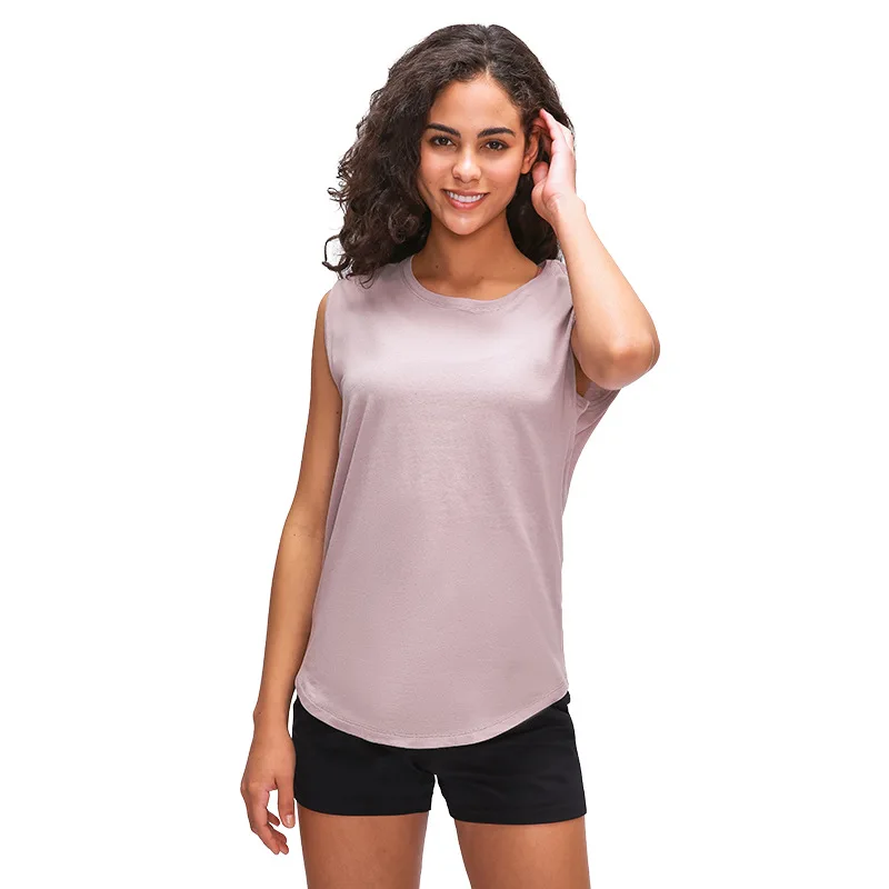 New style cotton round neck sleeveless T-shirt women quick-drying breathable loose running sports long version yoga wear
New style cotton round neck sleeveless T-shirt women quick-drying breathable loose running sports long version yoga wear