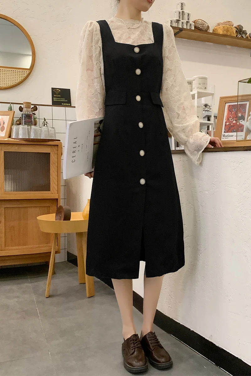 COIGARSAM Floral Women dress New Lace Embroidery Suspenders Dresses Black Rice White 8310
COIGARSAM Floral Women dress New Lace Embroidery Suspenders Dresses Black Rice White 8310