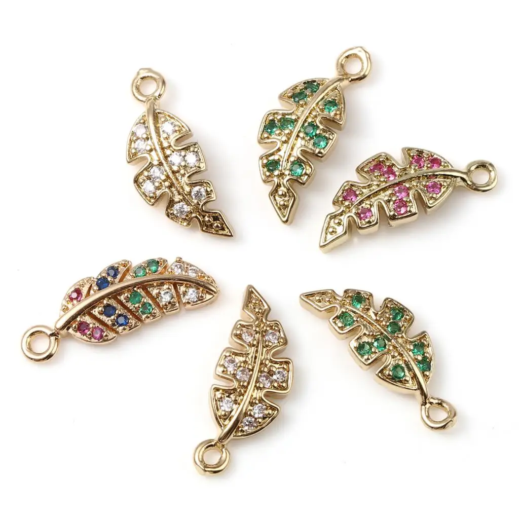 5PCs Micro Pave Leaf Charms Pendant For Jewelry Making Luxurious Earrings Clear Rhinestone Pendant Necklace DIY Findings
5PCs Micro Pave Leaf Charms Pendant For Jewelry Making Luxurious Earrings Clear Rhinestone Pendant Necklace DIY Findings
