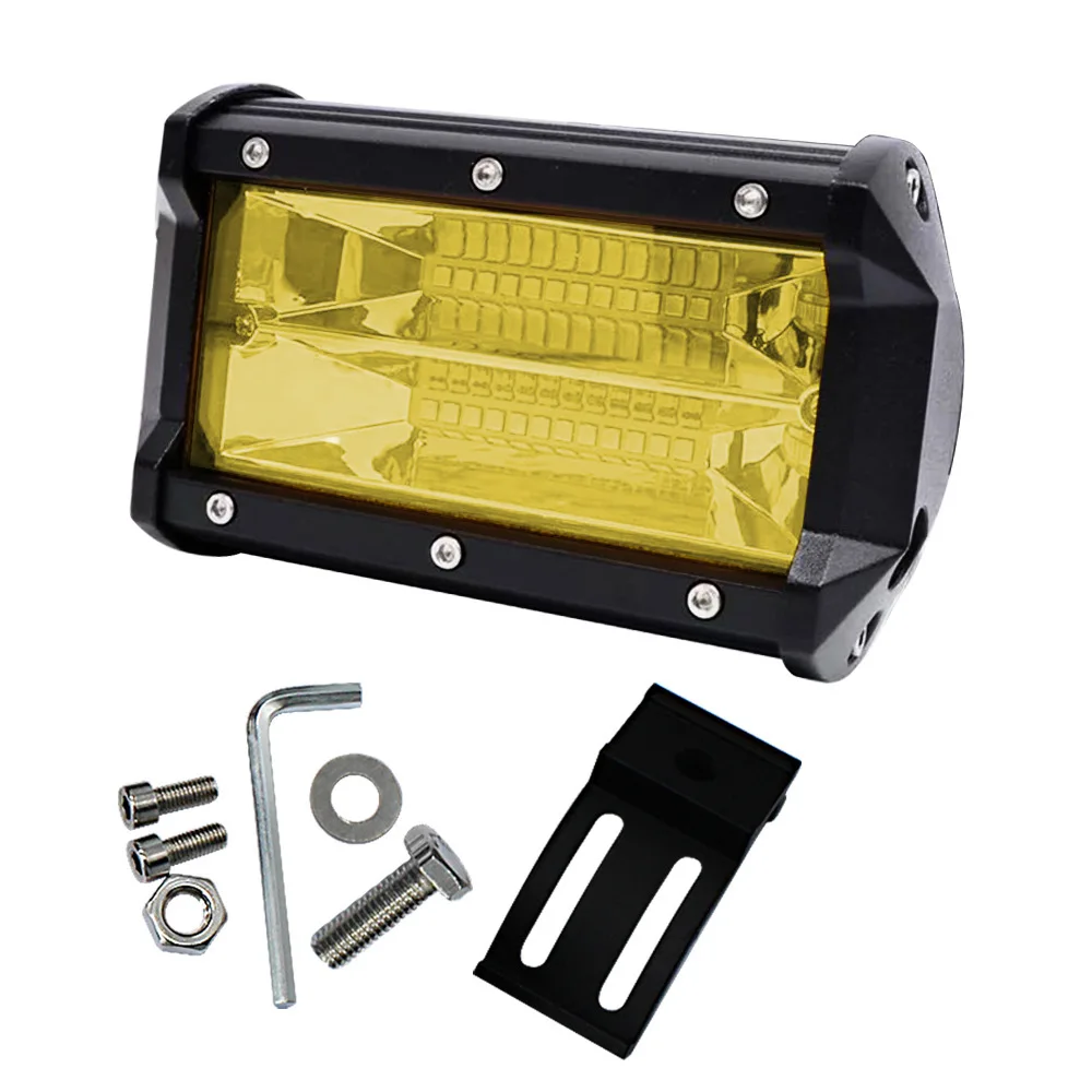 Car led72W work light yellow light 2525 trinocular off-road vehicle roof work inspection light searchlight
Car led72W work light yellow light 2525 trinocular off-road vehicle roof work inspection light searchlight