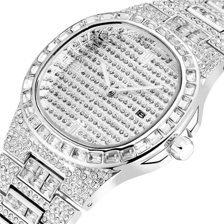 2021 new foreign trade men's watch inlaid square diamond watch with calendar watch water drill watch gold watch sky star Watch
2021 new foreign trade men's watch inlaid square diamond watch with calendar watch water drill watch gold watch sky star Watch