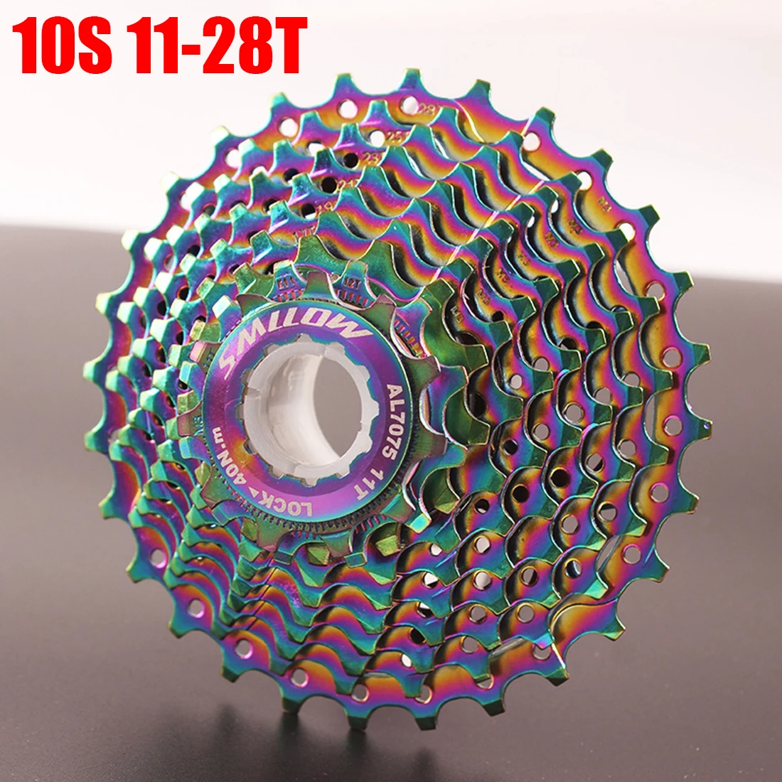 Ultraligh variable speed bicycle flywheel Colorful Card Road Cassette 9/10/11S 11-28 T Useful durable compatible accessories
Ultraligh variable speed bicycle flywheel Colorful Card Road Cassette 9/10/11S 11-28 T Useful durable compatible accessories