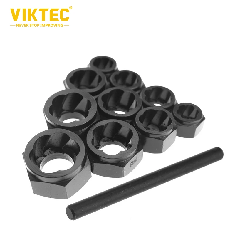 Viktec 11pcs Damaged Lug Nut Lock Remover Twist Socket Set Metric Stud Extractor Tool 9-19mm
Viktec 11pcs Damaged Lug Nut Lock Remover Twist Socket Set Metric Stud Extractor Tool 9-19mm
