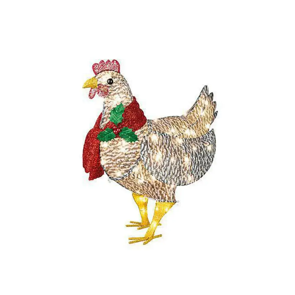 Christmas Scarf Chicken Holiday Decoration Light-up Chicken With Scarf Rooster Animal Garden Stakes For Ground Lawn Outdoor Dec
Christmas Scarf Chicken Holiday Decoration Light-up Chicken With Scarf Rooster Animal Garden Stakes For Ground Lawn Outdoor Dec