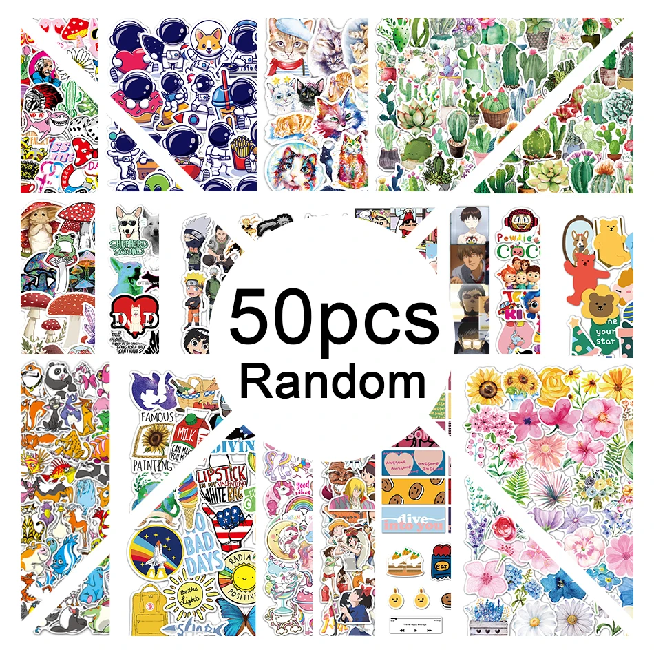 50PCS Random Vinyl Stickers For Kids Cute Aesthetic Stickers Skateboard Guitar Travel Door Laptop Luggage Car Bicycle Stickers
50PCS Random Vinyl Stickers For Kids Cute Aesthetic Stickers Skateboard Guitar Travel Door Laptop Luggage Car Bicycle Stickers