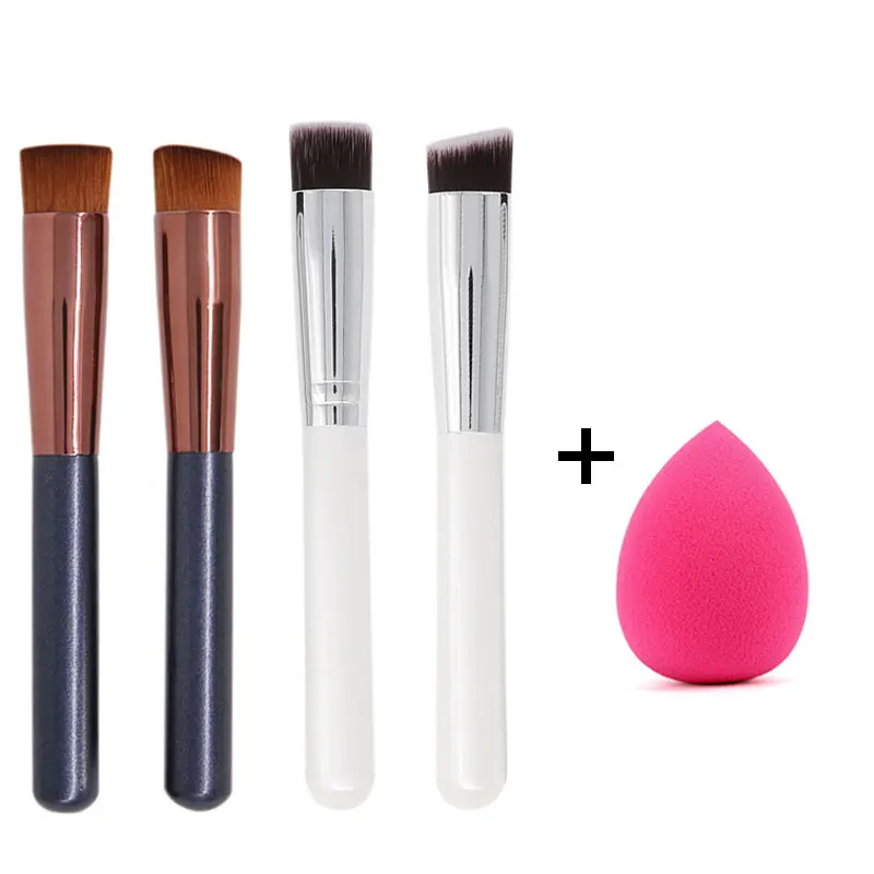 

Oblique Head /Flat Top Foundation Brushes Concealer BB Cream Multi-function Face Makeup Brushes Beauty Tools Cosmetic Sponge