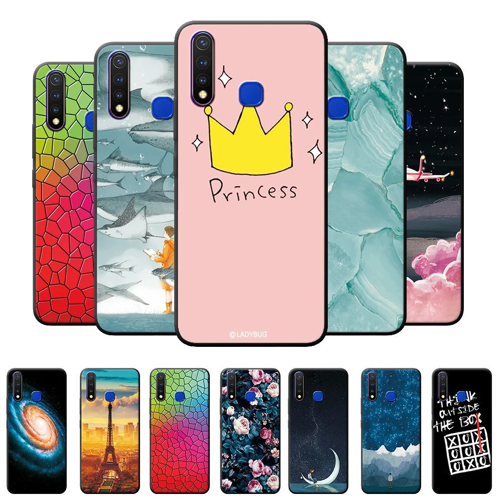Модный чехол с пейзажем для Vivo Y81 мягкая задняя крышка из ТПУ VivoY81 Y81S Y83 Y85 Y93 Y17 Y15 Y12