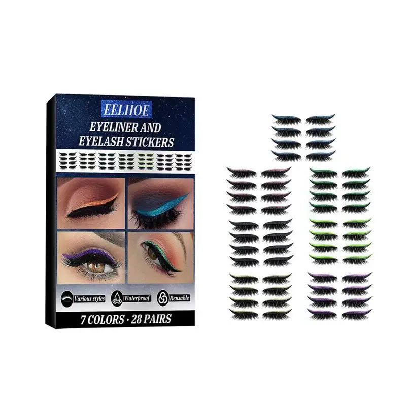 4 Pair Reusable Eyeliner And Eyelash Stickers 7 Color Waterproof Reusable Eyeliner Eyelash Stickers Easy To Use Remove Maquiagem
4 Pair Reusable Eyeliner And Eyelash Stickers 7 Color Waterproof Reusable Eyeliner Eyelash Stickers Easy To Use Remove Maquiagem