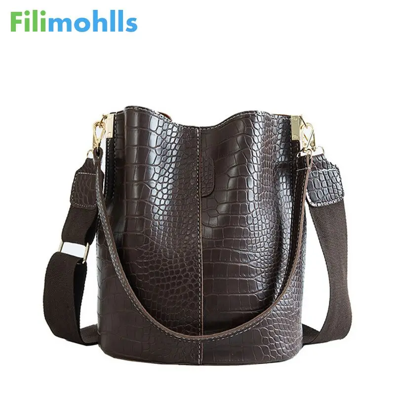 Vintage Casual Bucket Bags for Women Shoulder Bag Alligator pattern Quality Pu Leather Messenger Bag Tote Popular Style S2002
Vintage Casual Bucket Bags for Women Shoulder Bag Alligator pattern Quality Pu Leather Messenger Bag Tote Popular Style S2002